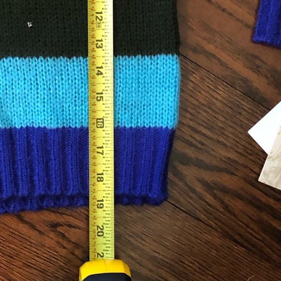 REWIND Womens Bold Rugby Stripe Colorful Lightweight Crewneck Sweater Sz Large - Picture 5 of 8